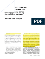 MARQUES, E. Redes Sociais e Poder No Estado Brasileiro