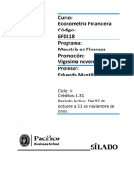Sílabo Econometría Financiera - E. Mantilla MFIN29