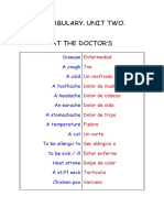 Vocabulario - at The Doctor's