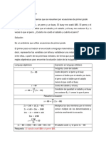 Resuelve problemas de compra de animales usando ecuaciones de primer grado