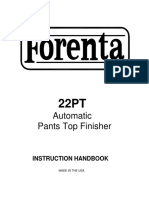 Automatic Pants Top Finisher: Instruction Handbook