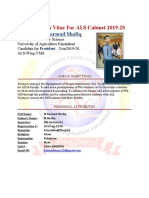 Curriculum Vitae For ALS Cabinet 2019-20: Muhammad Sarmad Shafiq