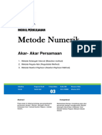 MODUL 3 - Akar Akar Persamaan Numerik