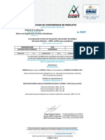 CERTIFICADO DE CONFORMIDAD PARA MOTORES SUMERGIBLES