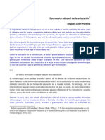 El Concepto Náhuatl de La Educación Por Miguel León-Portilla