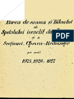 Darea de Seama Si Bilantul Spitalului Israelit Din Iasi Si A Sectiunei Chevra Hedoische Pe Anii 1925-1927 (1928)