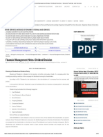 Financial Management Notes - Dividend Decision - Dynamic Tutorials and Services