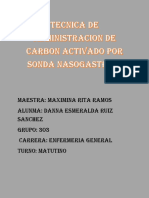 Administracion de Carbon Por Sonda Nasogastrica