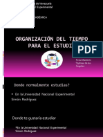 Organización Del Tiempo para El Estudio