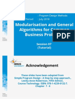 Modularisation and General Algorithms For Common Business Problems