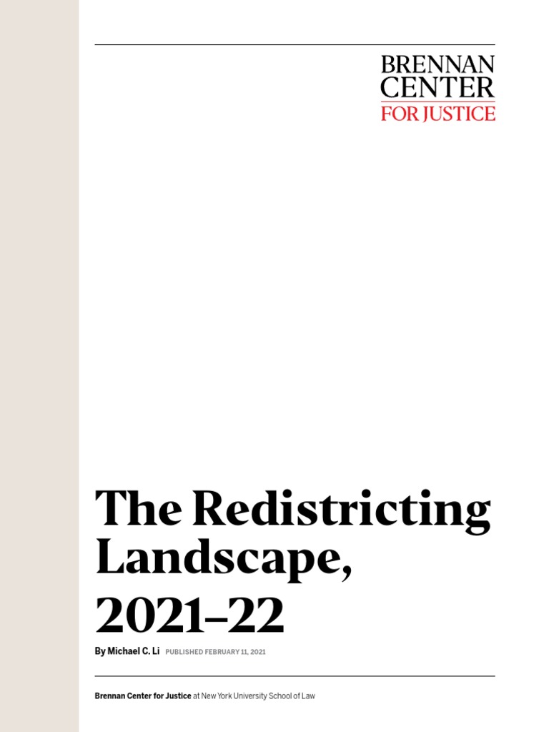 The Redistricting Landscape 2021 22 Pdf Voting Rights Act Of 1965