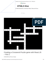Creating A Crossword Puzzle Game With React - JS - Part 2 - HTML5 Hive