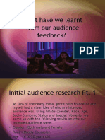 What Have We Learnt From Our Audience Feedback?