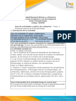 Guía de actividades y rúbrica de evaluación - Unidad 1- Tarea 2- Elementos teóricos de la Etnopsicología