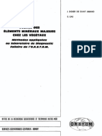 Dosage Des Éléments Minéraux Majeurs Chez Les Végetaux - Méthodes Appliquées Au Laboratoire de Diagnostic Foliaire de l'O.R.S.T.M