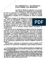 Sobre: La "Conquista Espiritual" de Montoya Y Su Alegato Las Misiones