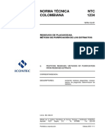 NTC1234 - Análisis de Plaguicidas - Purificacion Extractos