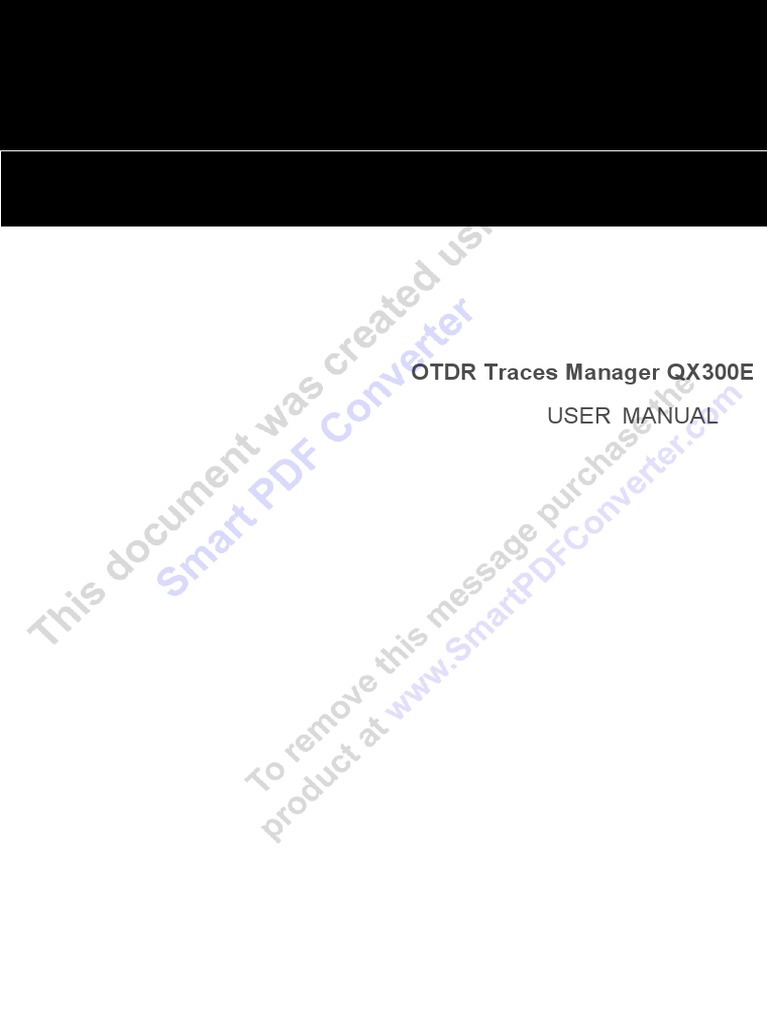 OTDR Traces Anlysis Software Manual | PDF | Installation (Computer ...