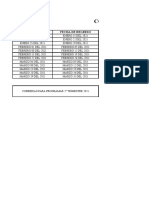 Cuadro de Correrias 1° Trimestre Del 2021