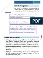 Staffing Function of Management