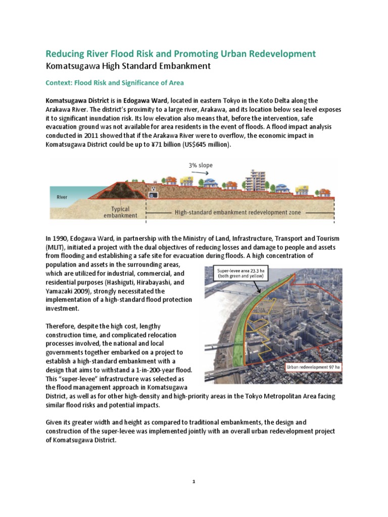 Flood Risk Management in Komatsugawa | PDF | Urban Renewal | Flood