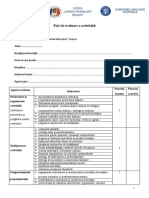 Fisa de Evaluare A Lectiei