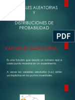 variable aleatoria distribuciones de probabilidad