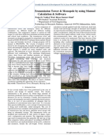 Analysis & Design of Transmission Tower & Monopole by Using Manual Calculation & Software