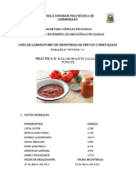 Elaboración de salsa de tomate