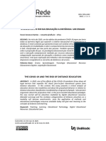 A Covid-19 e o Fim Da Educação A Distância - Um Ensaio