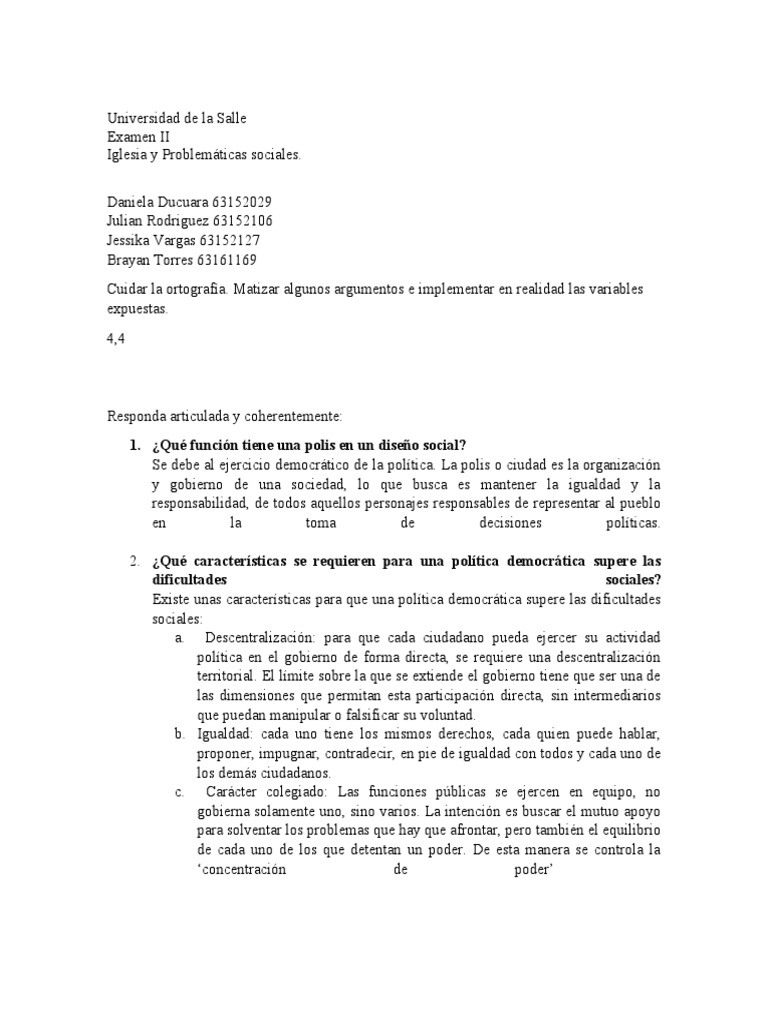 Funciones y Retos de la Política Democrática | PDF | Democracia ...
