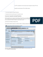 Integration Between PP Module and QM Module