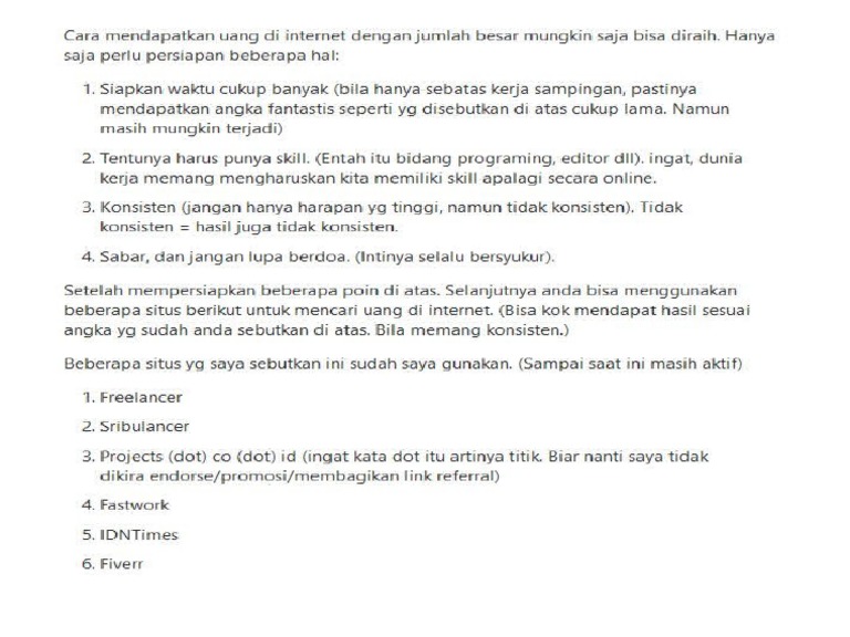 Presentation Kerja Internet Cuan Pdf