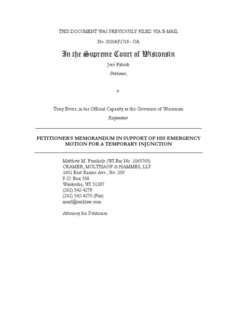 Injunction Request Download Free PDF Executive Order State Of