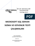 3) Microsoft SQL Server Sızma Ve Güvenlik Testi Çalışmaları