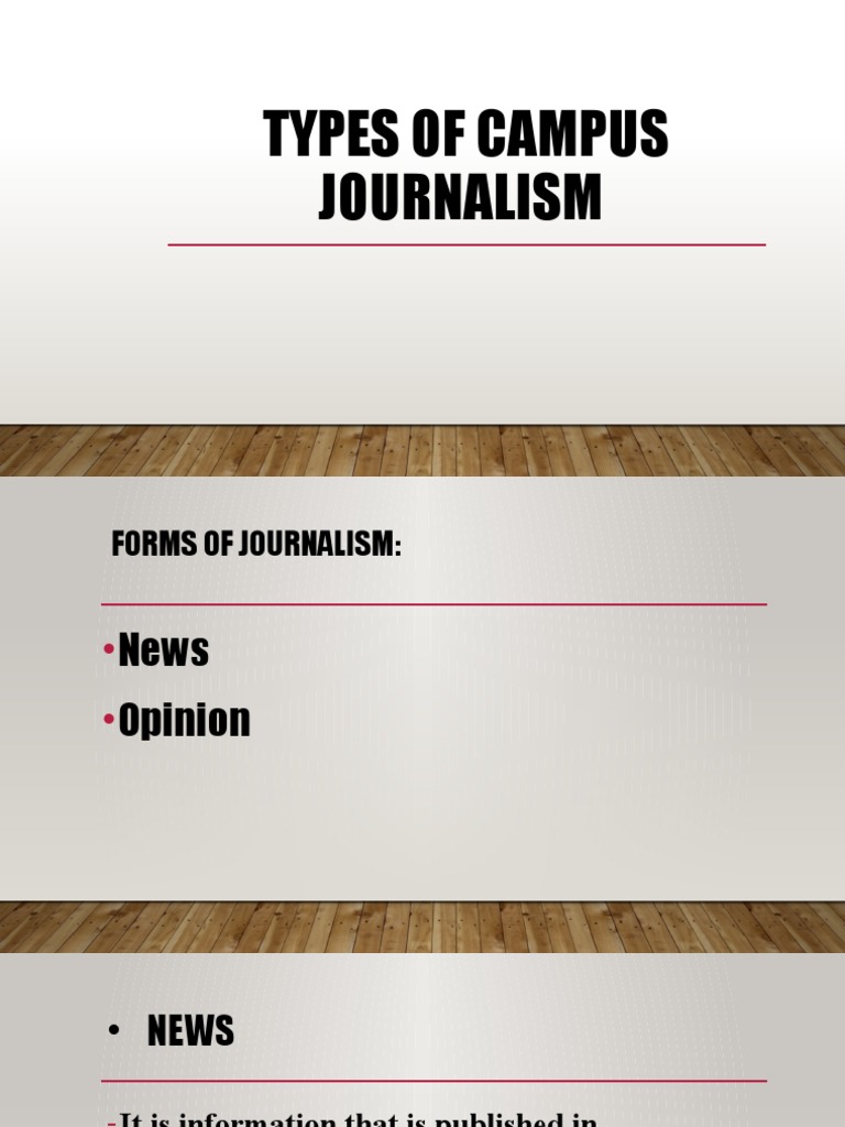 Types of Journalism PDF