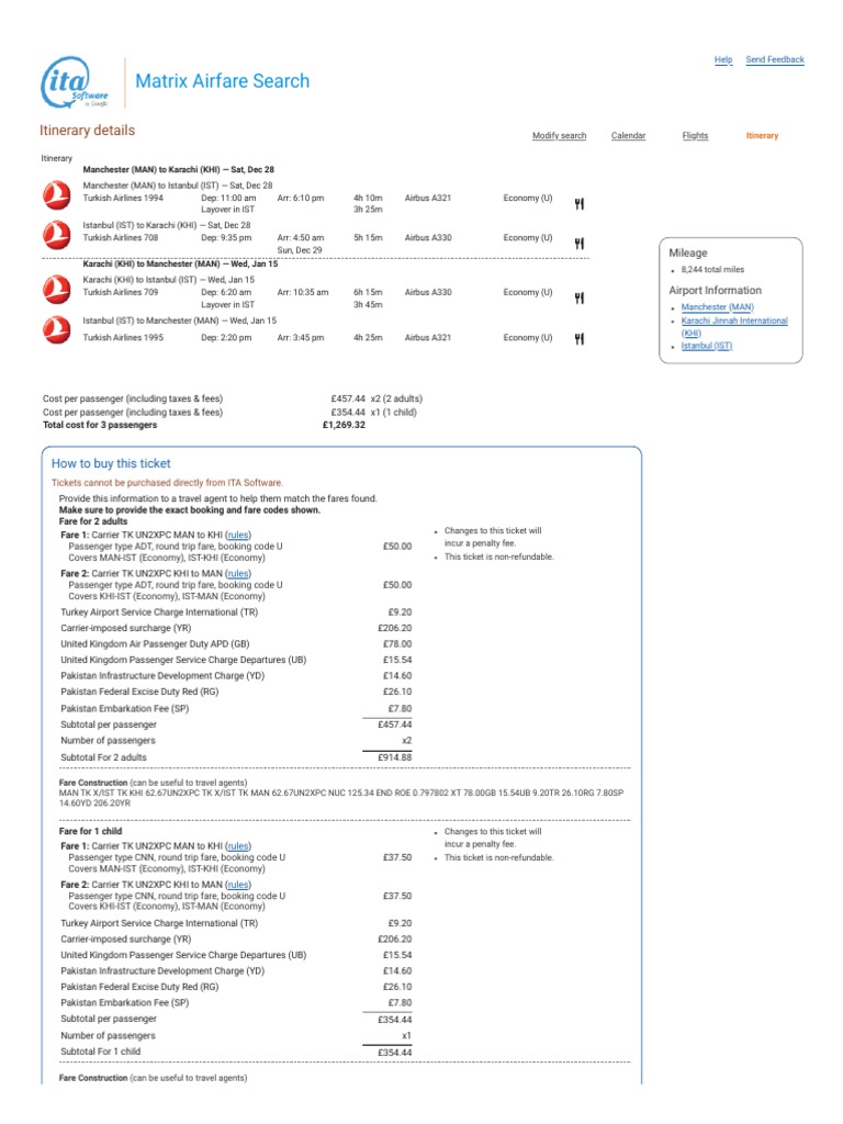 Matrix - ITA Software by Google | PDF | Airlines | Aviation
