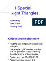 9.4 Special Right Triangles