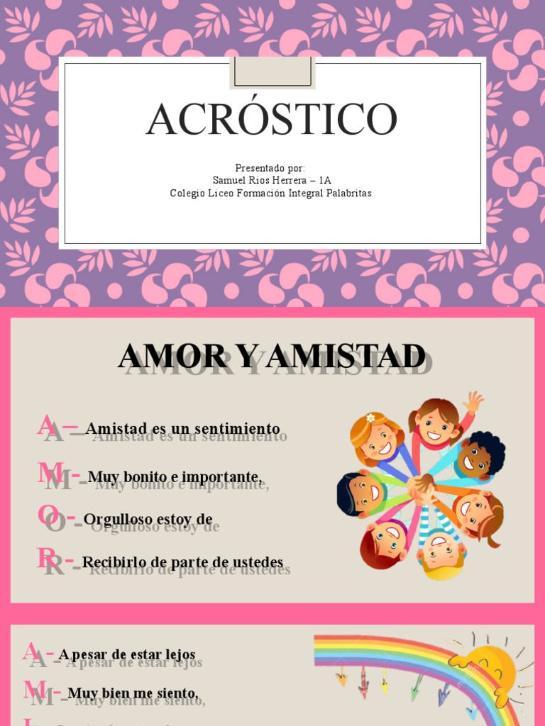 Acrostico De Amor _ coisas que gosto de partilhar: Acróstico com a ...