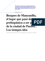 De zona prehispánica a pulmón de Puebla, la historia de Bosques de Manzanilla
