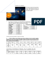 Proporcionalidad en El Sistema Solar