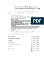 Cara Membuat Contoh Proposal Usaha Salon Kecantikan Beserta Rincian Modal