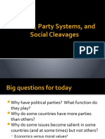 Parties, Party Systems, and Social Cleavages