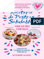 Recetario de postres saludables UNMSM