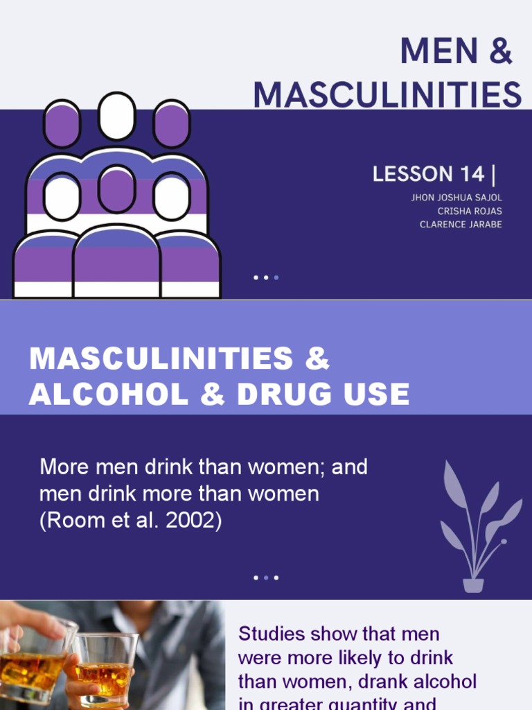 Masculinities: Alcohol Drugs and Identity PDF Social Science