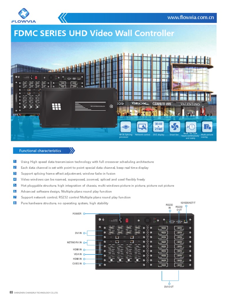 UHD Video Wall Controller Overview | PDF | Hdmi | Display Resolution