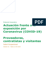 PCORP-0431 Actuación Frente a La Exposición Por Coronavirus (COVID-19) - Proveedores, Contratistas y Visitantes - V.2 PDF