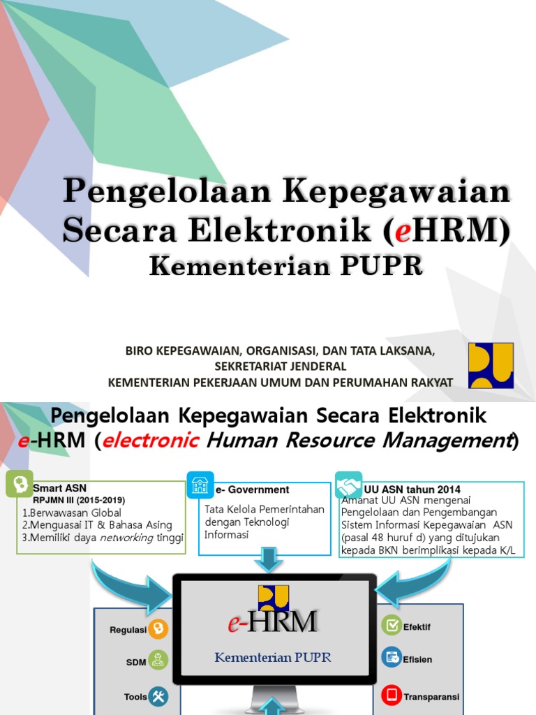 Panduan e-HRM PUPR 170313103803 | PDF