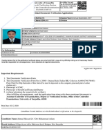 Candidate Postal Address at Which Individual Verification To Be Dispatch