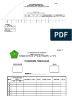 UJI PRAKTEK TA 2019/2020 Kartu Kerja Surfacing (Ko 1) Akademi Refraksi Optisi & Optometry Gapopin